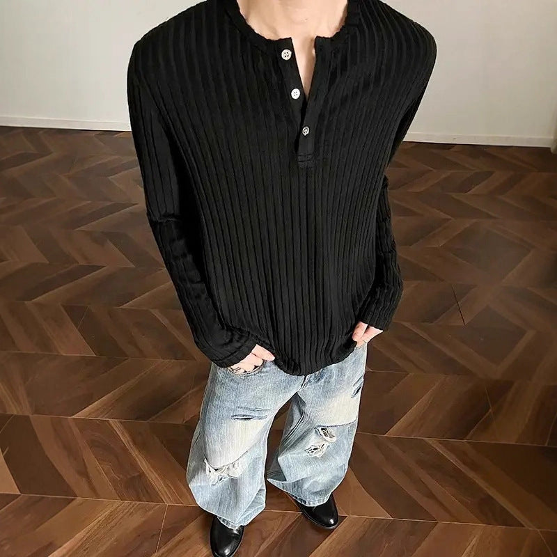 Langarm T-Shirt mit Streifen, lockerer Sitz – Bild 5 | LuxeStyle