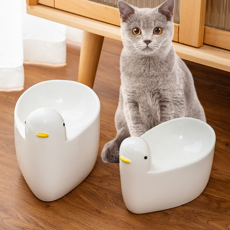 Keramik-Katzenmahlbecher mit hohen Beinen | LuxeStyle