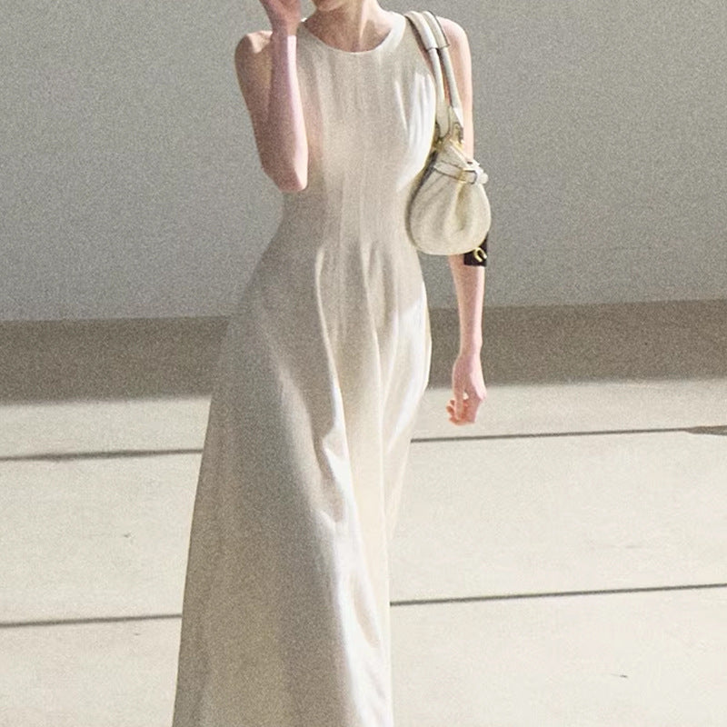Ohne Ärmel Taille-schmaler Damenkleid