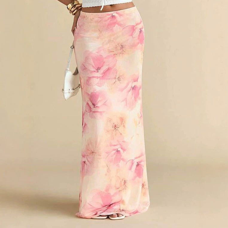 Gelbes Kleid mit Blumenmuster