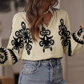 Damen Langarmshirt mit Blumenprint