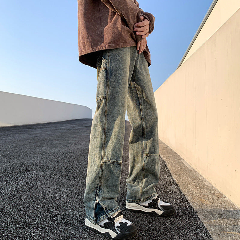 Herren Relaxed-Fit Bootcut Hose
