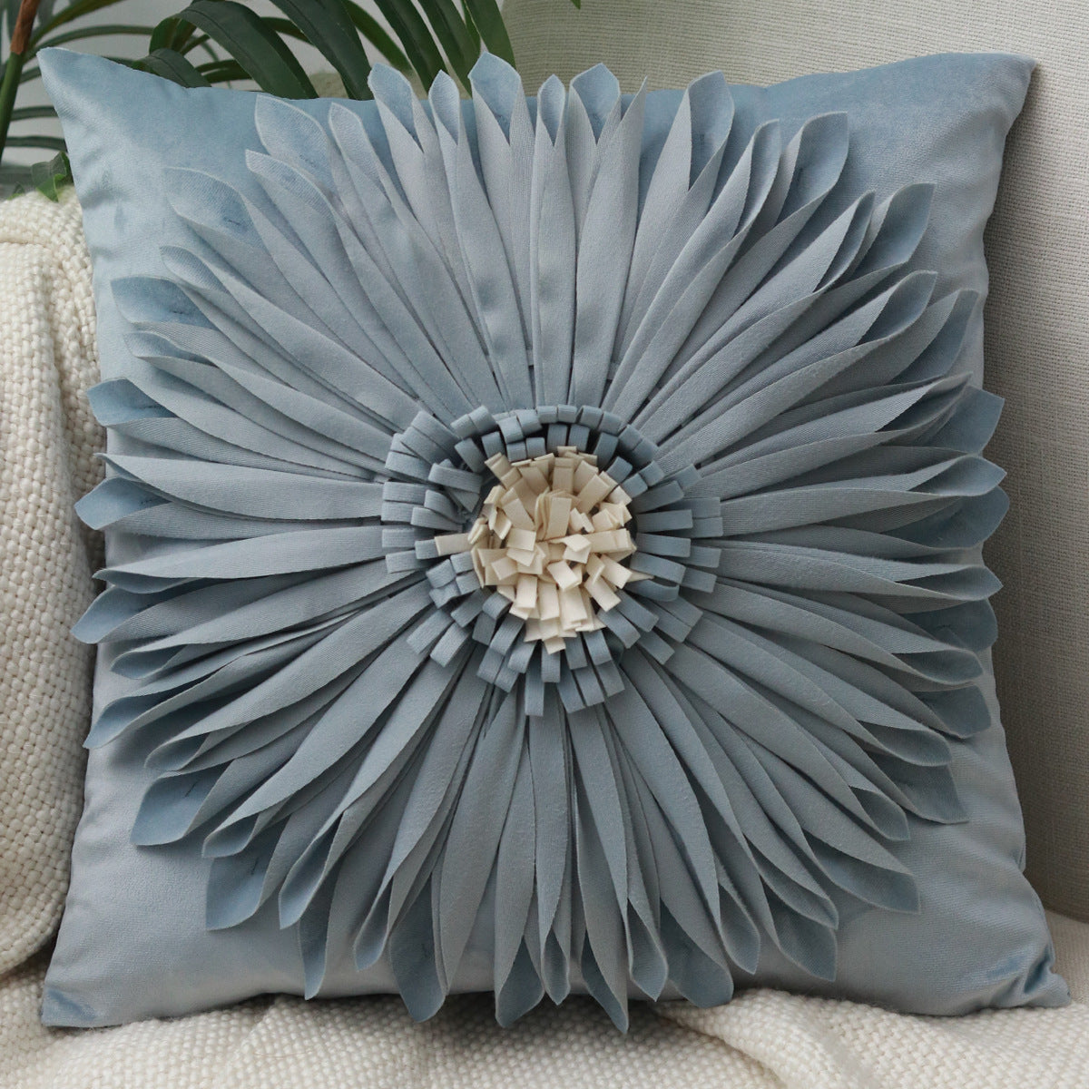 Kissenbezug Chrysantheme, einfarbig