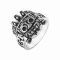 Titanstahlring mit Roboter-Alien-Design | LuxeStyle