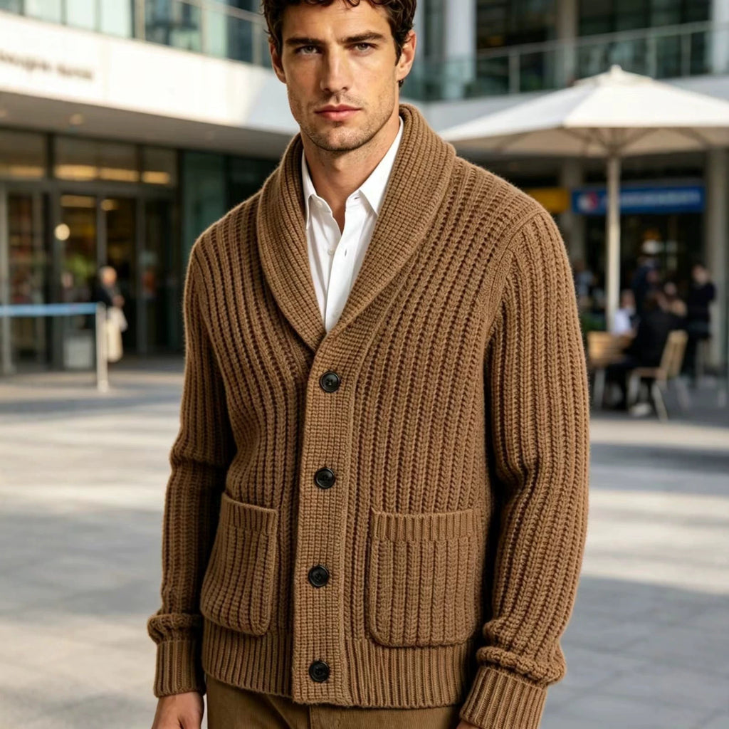 Herren Strick-Cardigan mit Streifen
