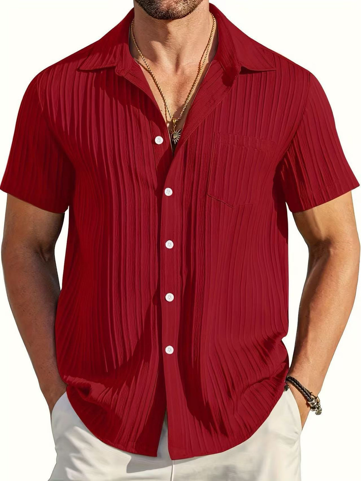 Poloshirt mit Kragen, Kurzarm, einfarbig – Bild 12 | LuxeStyle