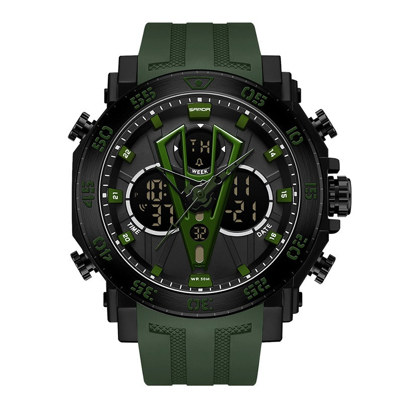 Herrenuhr mit Doppelanzeige