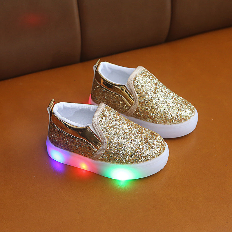 LED-Sneakers für Kinder mit Pailletten – Bild 2 | LuxeStyle