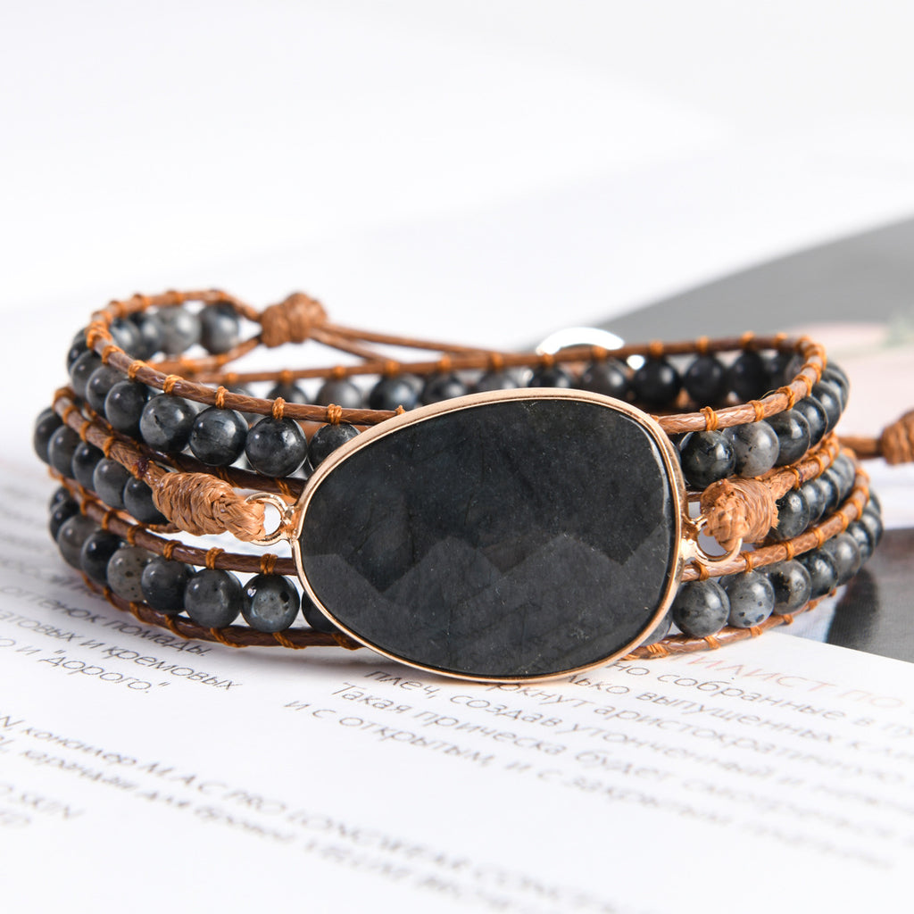 Rosenquarz Perlenarmband handgeflochten | LuxeStyle