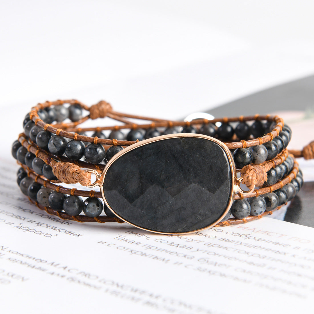 Rosenquarz Perlenarmband handgeflochten | LuxeStyle