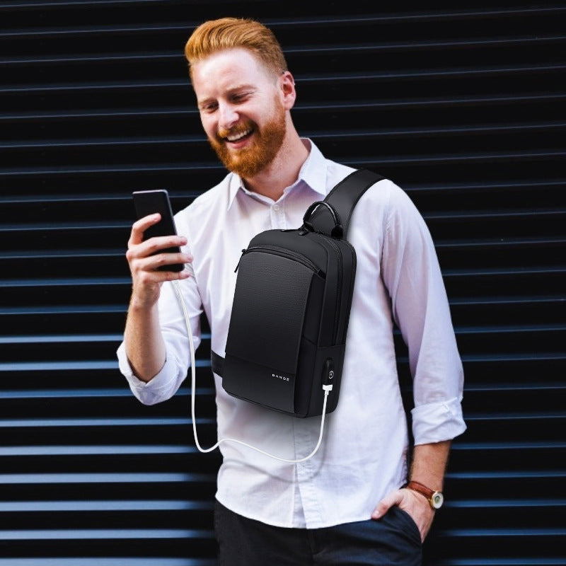 USB-Brusttasche aus Oxford-Stoff – Bild 3 | LuxeStyle