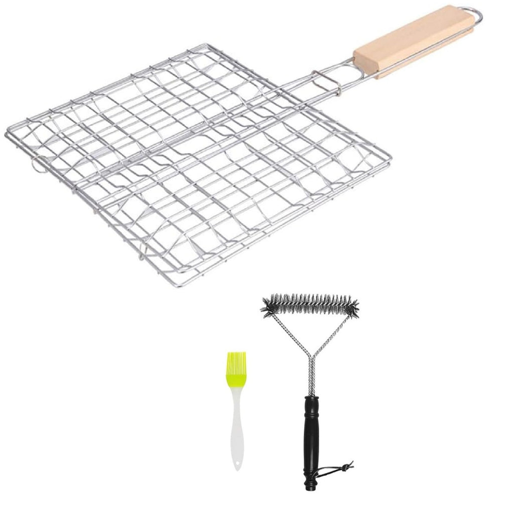Tragbares Grill-Set aus Edelstahl