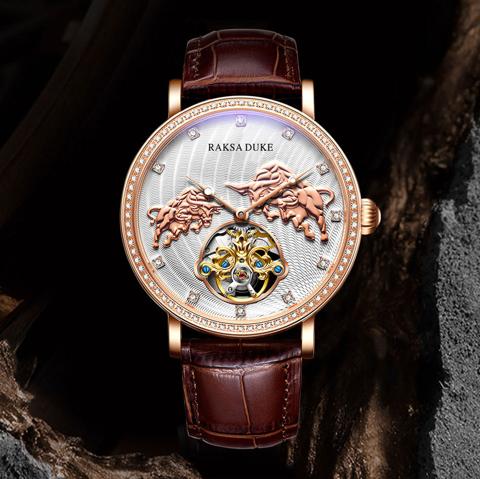 Diamantverzierte Gedenk-Armbanduhr