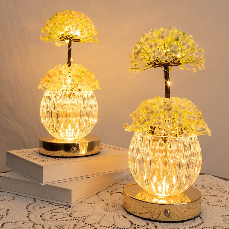 Sternen-Nachtlicht mit Vase und Schleierkraut – Bild 3 | LuxeStyle