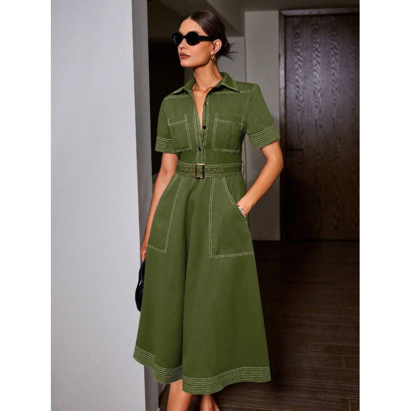 Retro-Denimkleid im A-Linien-Schnitt
