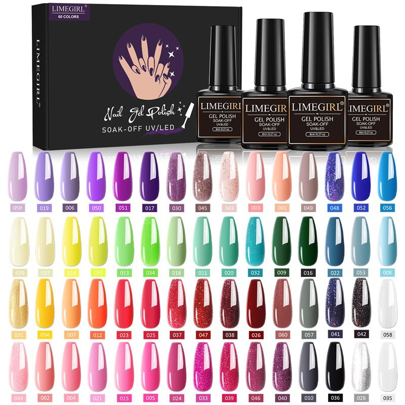 60 Farben Nagelkleber Set – Ablösbar