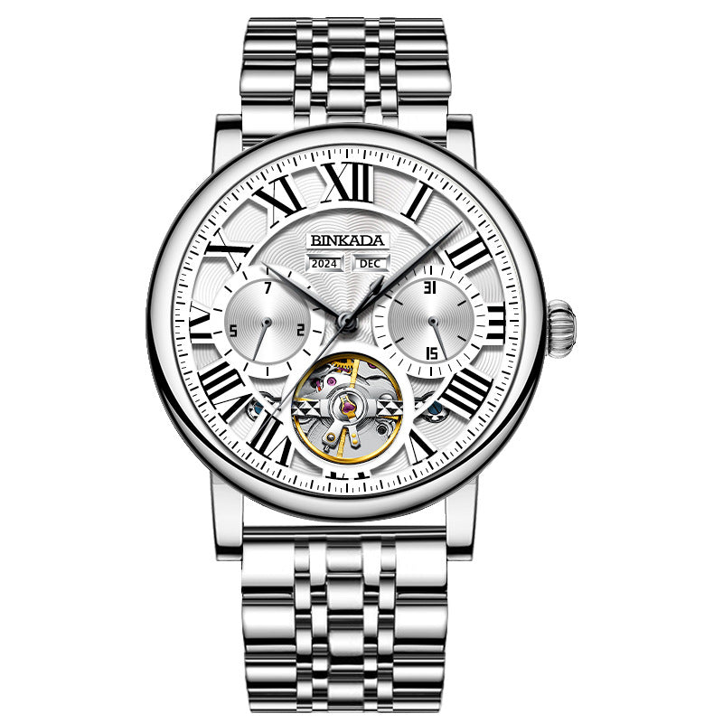 Multifunktions-mechanische Herren-Automatic-Uhr wasserdicht