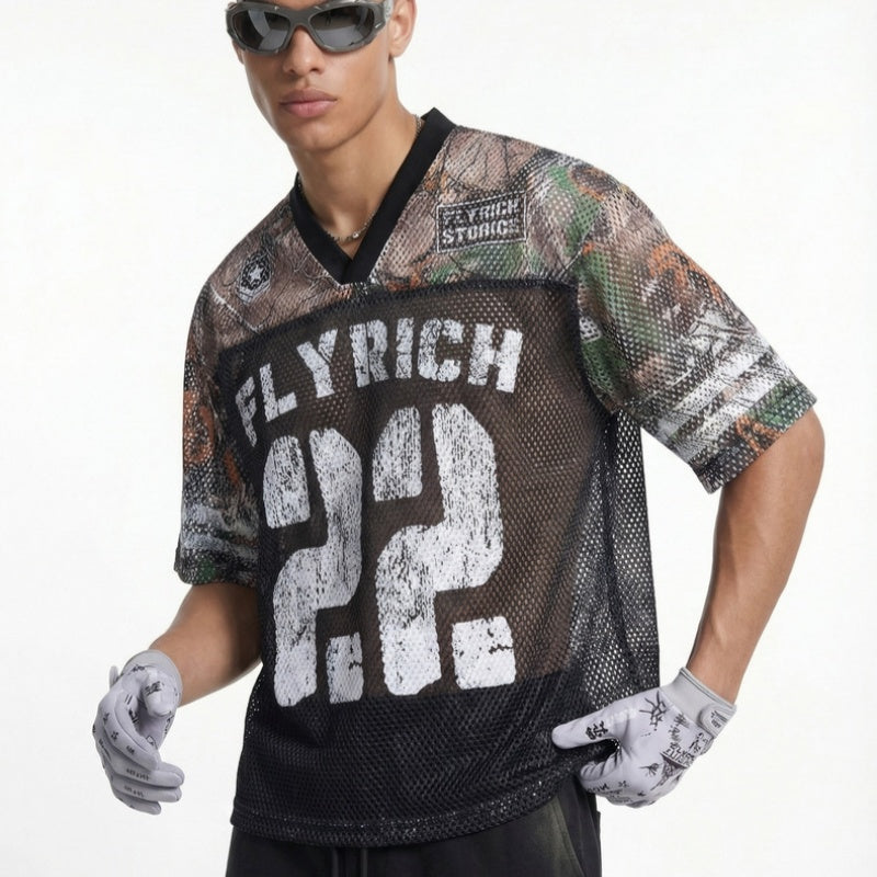 Street-Chic T-Shirt mit Lochmuster