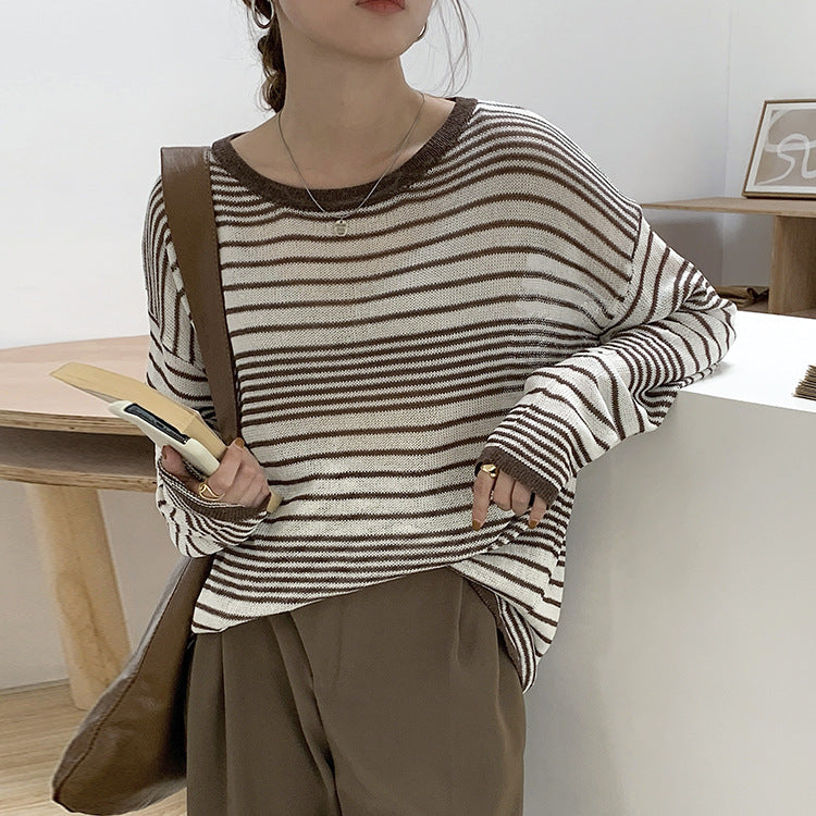 Gestreifter Cozy Pullover für Damen