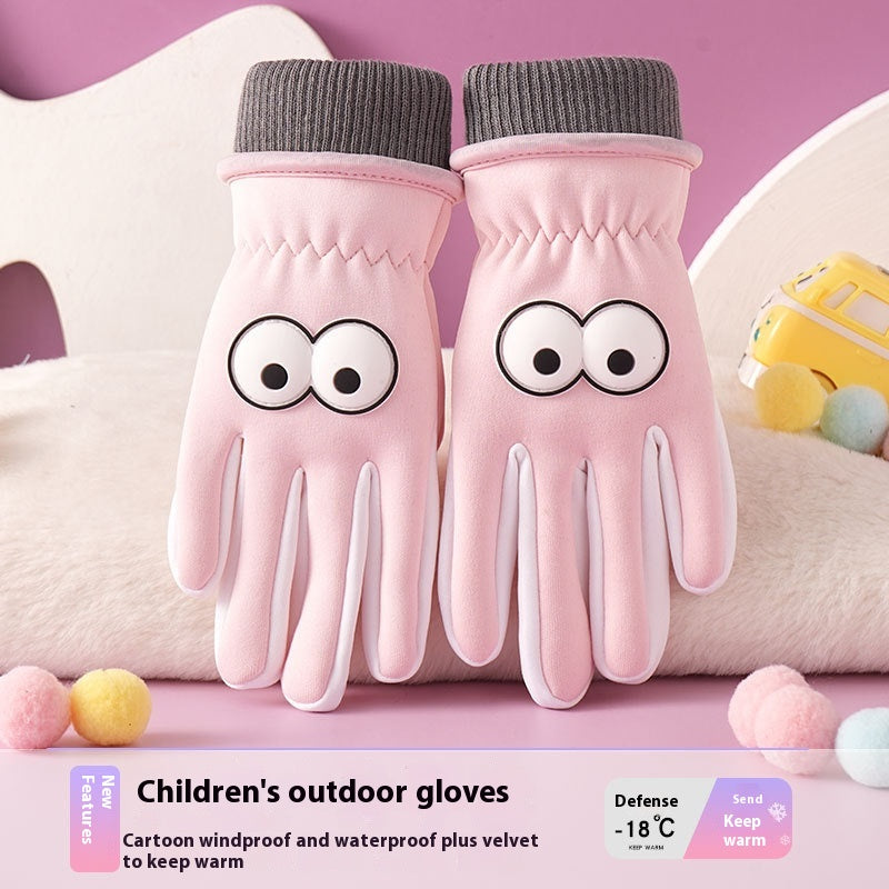 Kinder-Handschuhe Cartoon – Winddicht & Warm