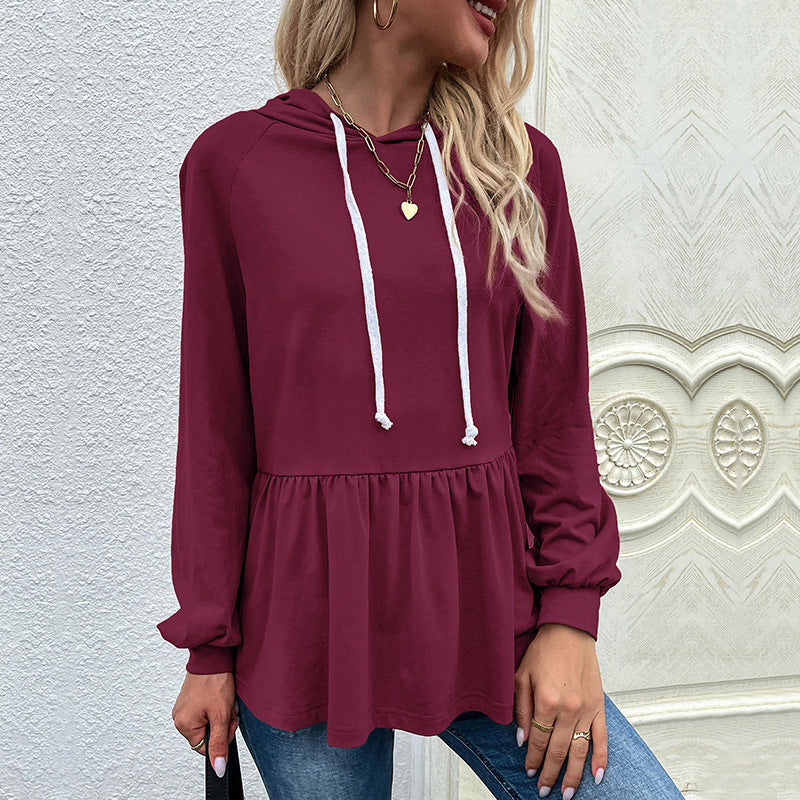 Unifarbener Kapuzenpullover im Designer-Stil