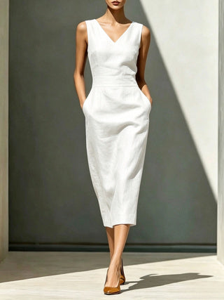 Einfarbiges Kleid