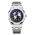 Herrenuhr wasserdicht, Leuchtzeiger, Stahlarmband