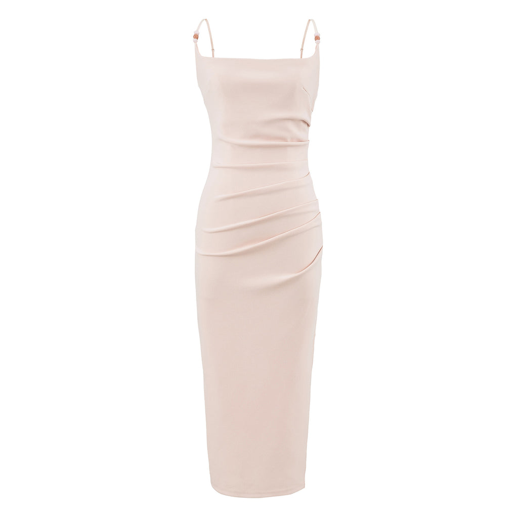 Pleated Midi-Kleid