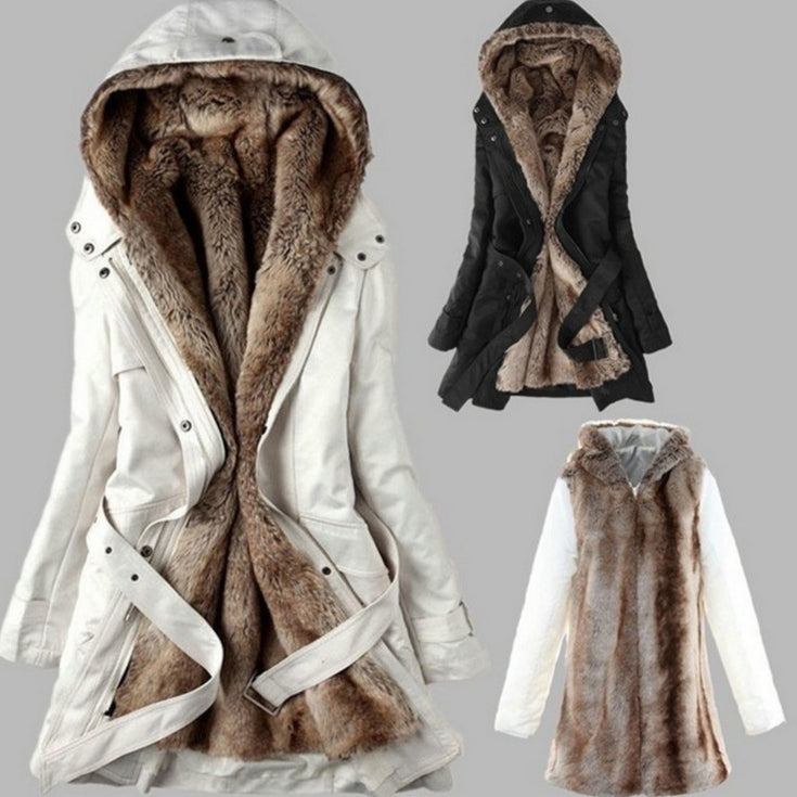 Wollfutter Baumwollmantel mittellang – Bild 5 | LuxeStyle