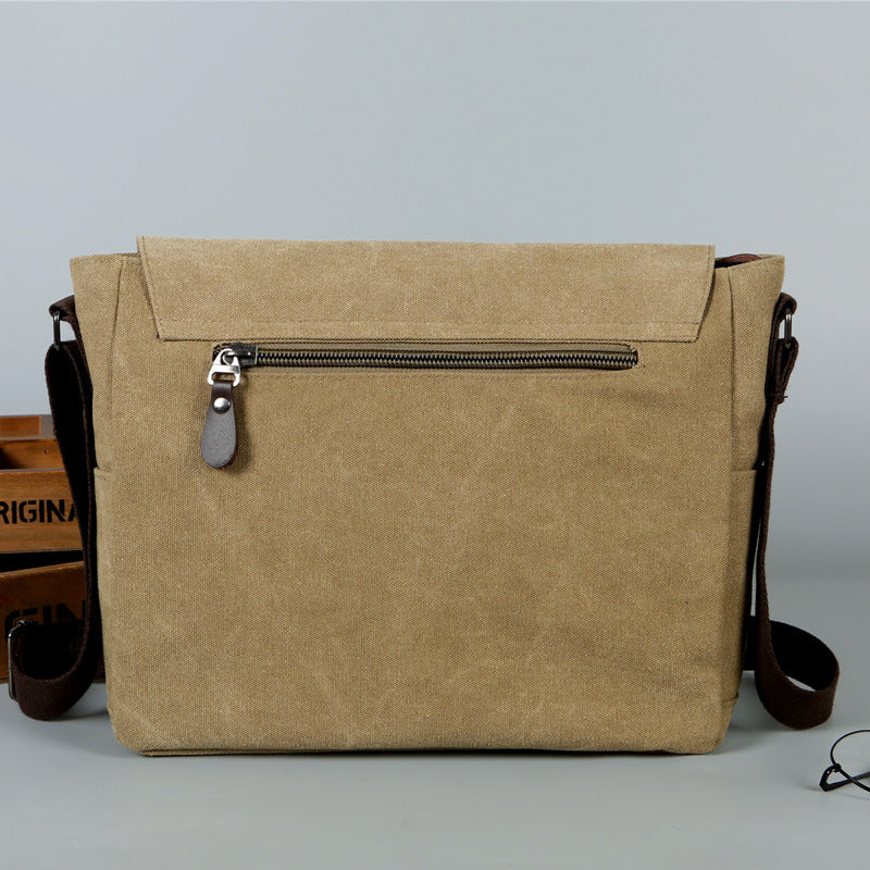Robuster Canvas-Rucksack in Khaki | LuxeStyle