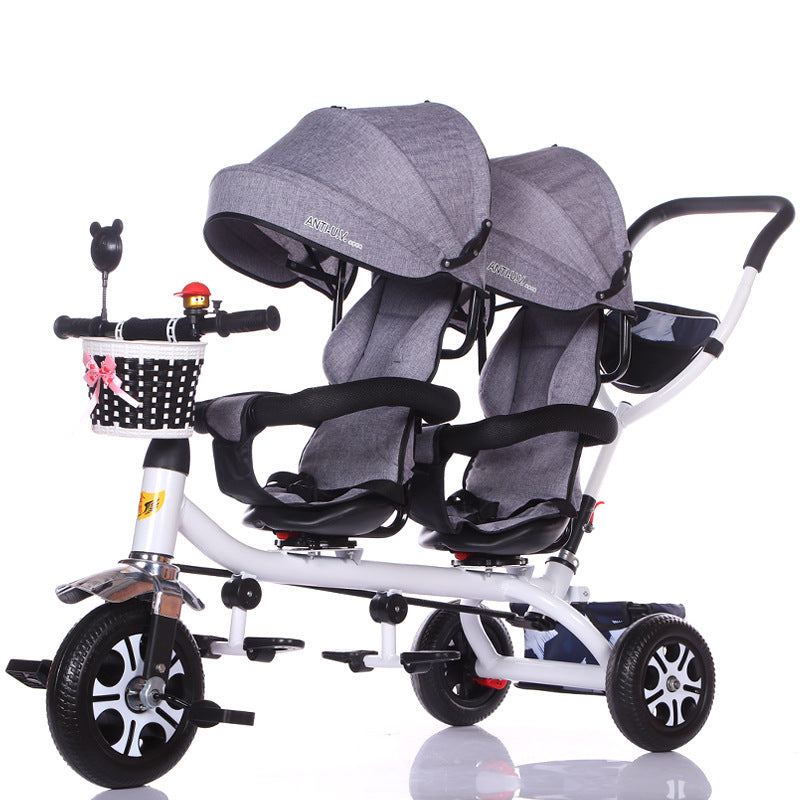 Zwillingsdreirad mit Schiebe- und Pedalfunktion