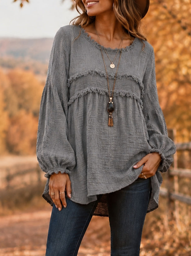 Patchwork Tassel Fransen T-Shirt