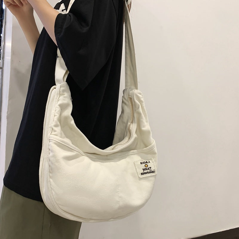 Canvas Schultertasche "All-match" mit grosser Kapazität