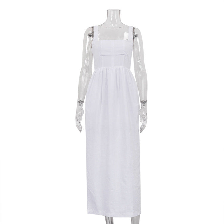 Französisches Vintage-Slipdress aus Baumwolle