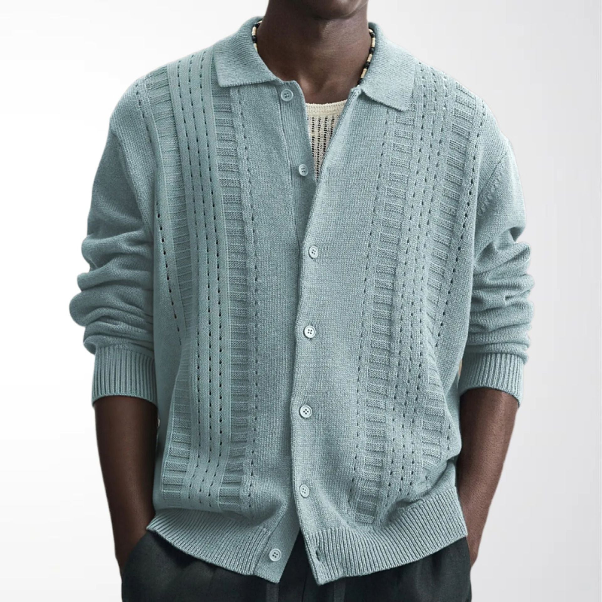 Herren Casual Strickcardigan Langarm