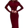 Elegantes, figurbetontes Strickkleid mit hohem Bund – Bild 1 | LuxeStyle