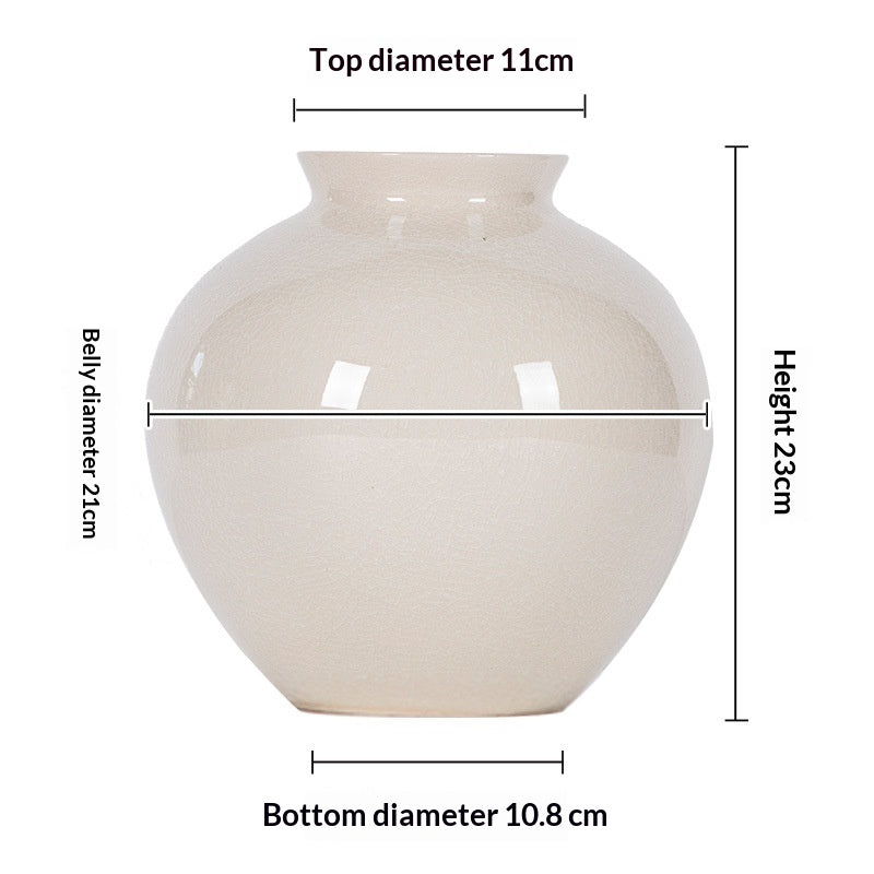 Elegante gelbe Keramikvase