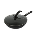 Feuerfester Wok aus Gusseisen