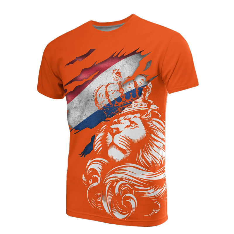 Herren T-Shirt mit Hollandflaggen-Print – Bild 11 | LuxeStyle