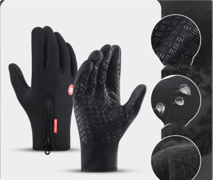 Wasserdichte Winterhandschuhe mit Fleece und Anti-Rutsch
