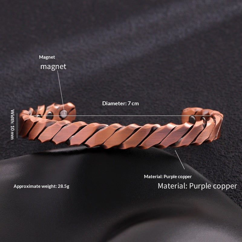 Magnetarmband aus gebürsteter Bronze