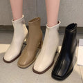 Chunky Ankle Boots mit Reissverschluss