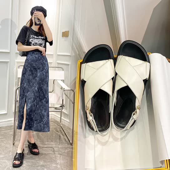 Leder Plateau Sandalen | LuxeStyle
