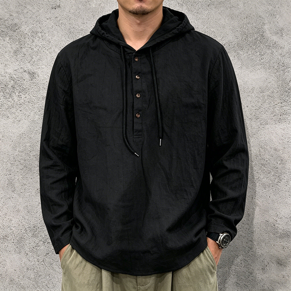 Herren Langarmshirt mit Kapuze – Bild 7 | LuxeStyle