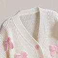 Kurzer Cardigan mit 3D-Schleife