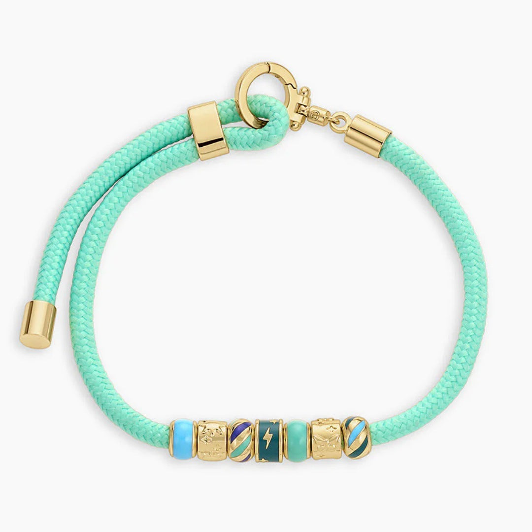 Personalisiertes Armband mit Sternen und Kordel