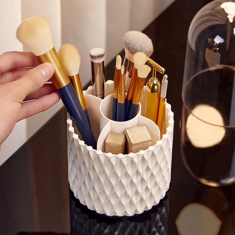 360° drehbarer Make-up Pinsel-Organizer mit Deckel