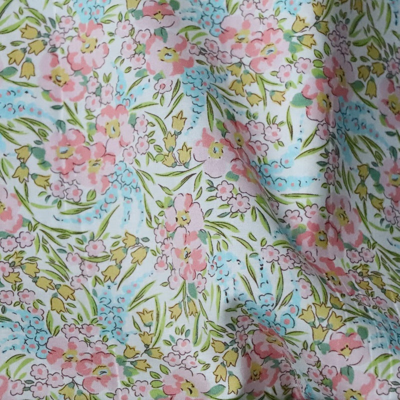 Kaschmir-Baumwollstoff mit Blumenprint – Bild 2 | LuxeStyle