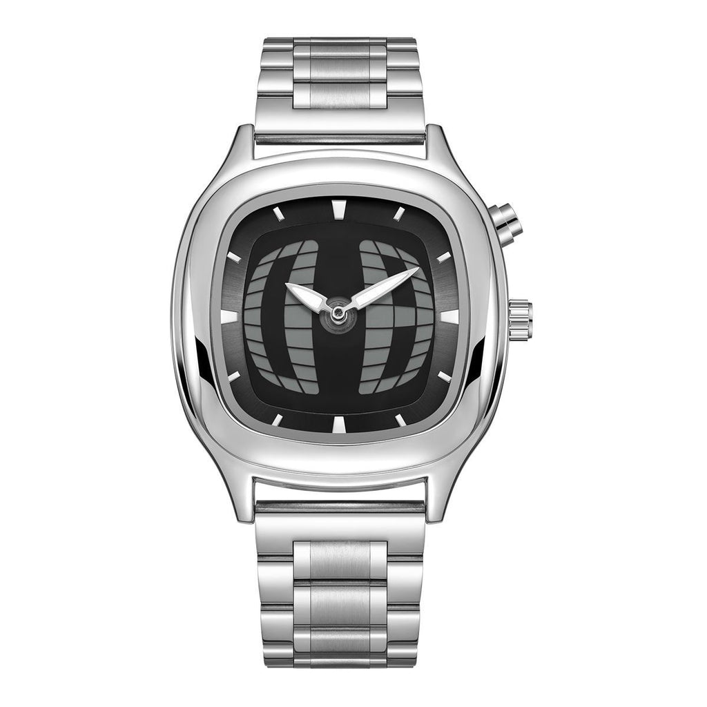 Retro-Armbanduhr Edelstahl