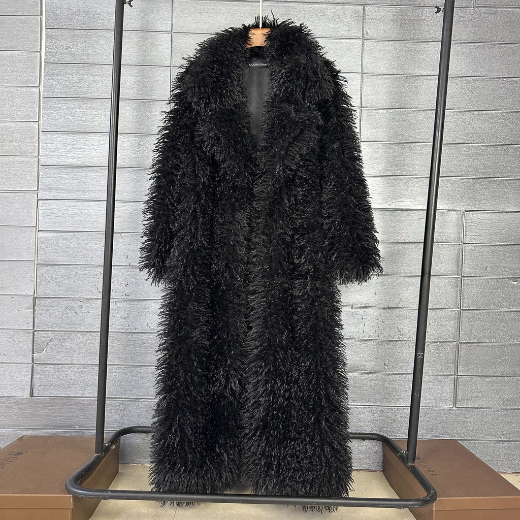 Eleganter Wollmantel mit Revers für Damen